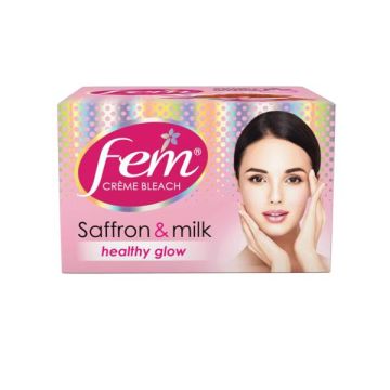 Fem Creme Bleach Saffron & Milk Healthy Glow - 24 g