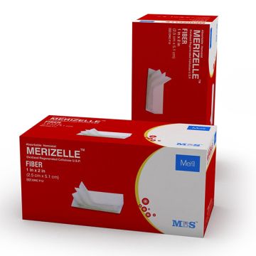 Meril Absorbable Oxidized Regenerated Cellulose Fiber Hemostat - 12's Pack