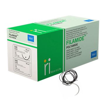 Meril Filamide Synthetic Non-Absorbable Monofilament Polyamide Ophthalmic Suture - 12's Pack