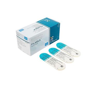 Meril Filasilk Pre-Cut Natural Non-Absorbable & Non-Needled, Precut Braided Silk Surgical Suture(10 x 35cm) - 12's Pack