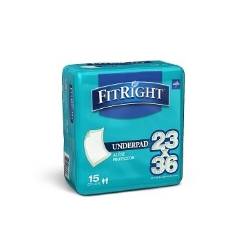 Medline FitRight Underpads (23"x36")-Pack of 15