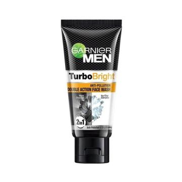 Garnier Men Turbo Bright Double Action Face Wash - 50 g