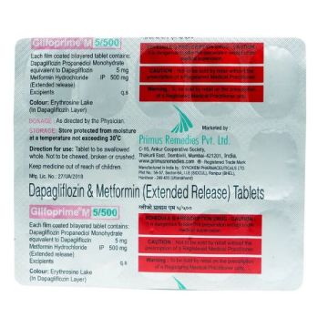 Glifoprime M 5/500 Tablet - Strip of 15
