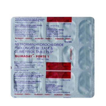 Glimaday Forte 1 mg Tablet - Strip of 15