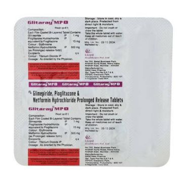 Glitaray MP1 Tablet – Strip of 15