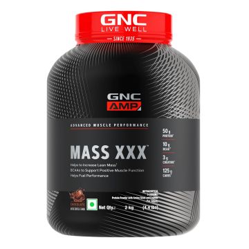 GNC AMP Mass XXX Gainer Protein Powder (Chocolate) -2kg
