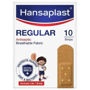 Hansaplast Regular Breathable Fabric  - Strip of 10