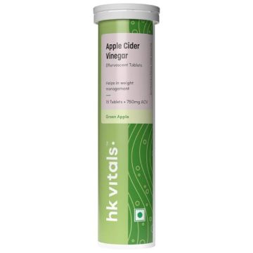 HK Vitals Apple Cider Vinegar 750 mg Green Apple Tablet - Bottle of 15