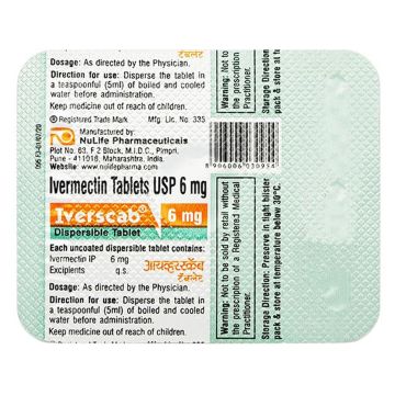 Iverscab 6 mg Tablet - Strip of 1