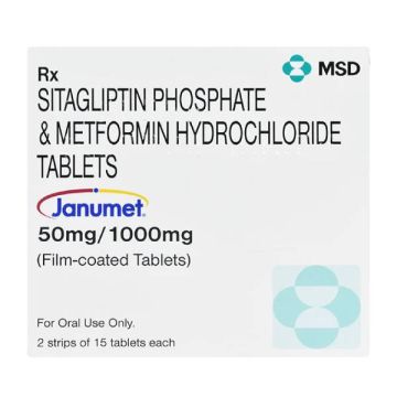 Janumet 50/1000 mg Tablet - Strip of 15