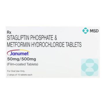 Janumet 50/500 mg Tablet - Strip of 15