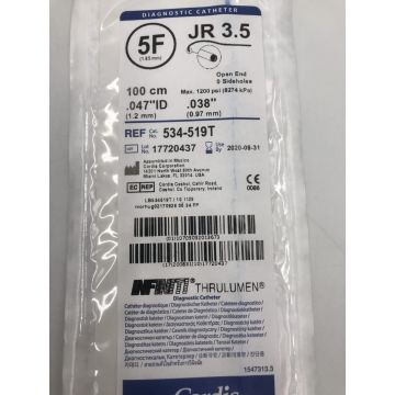 Cordis INFINITI (5F JR 3.5) Diagnostic Catheter 