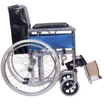 Karma Rainbow 12 Foldable Commode Wheelchair with Detachable Footrests