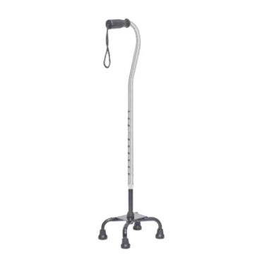 Karma Ryder WS-420 CR Curved Silver Aluminum Quadripod Walking Stick