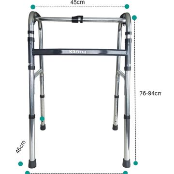Karma (WK-60) Silver Aluminum Walker for Personal Use