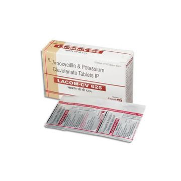 Lacom CV 625 mg Tablet - Strip of 10