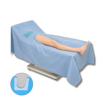 Slaney (SS0083) Sterile Leg U-Drape (250cmx160cm) - Pack of 1