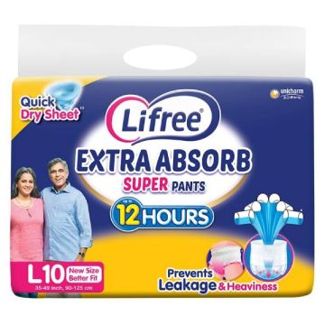Lifree Extra Absorb Pants (Large) - 10's Pack