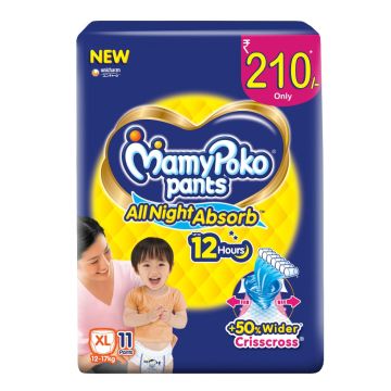 MamyPoko All Night Absorb Standard (XL) Diaper - Pack of 11
