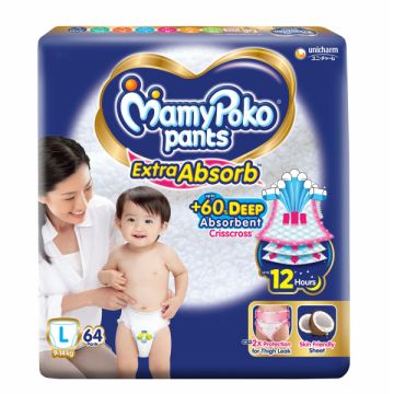MamyPoko Pants Extra Absorb (Large) - Pack of 64