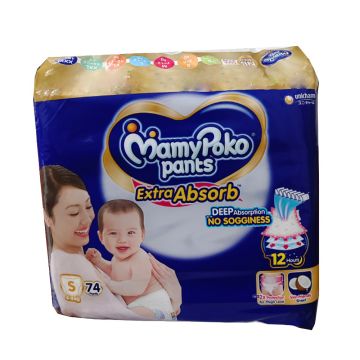 MamyPoko Extra Absorb Diaper Pants (Small) - Pack of 74 