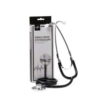 Medline Single-Head Stethoscope- Black