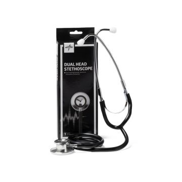 Medline Dual-Head Stethoscope- Black