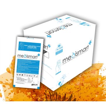 MEDISMART+ Sterile Latex Powder Free Surgical Gloves (Polymer Coated); Box of 500 Pairs