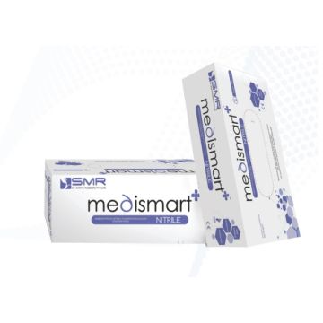 MEDISMART+ Powder Free Nitrile Examination Gloves; Box of 100