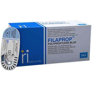 Meril Cardiovascular Filaprop Synthetic Non-Absorbable Monofilament Polypropylene Surgical Suture - 12's Pack