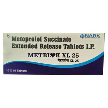 Metblok XL 25 mg Tablet - Strip of 10