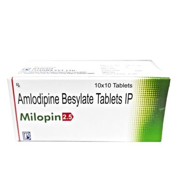 Milopin 2.5 mg Tablet - Strip of 10