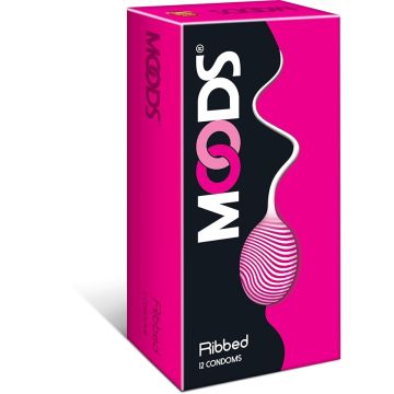 Moods Ribbed Condom - Pack of 12