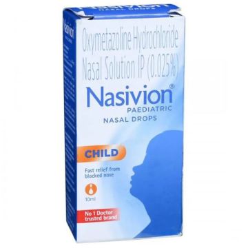 Nasivion Pediatric 0.025% Nasal Drops - 10 ml