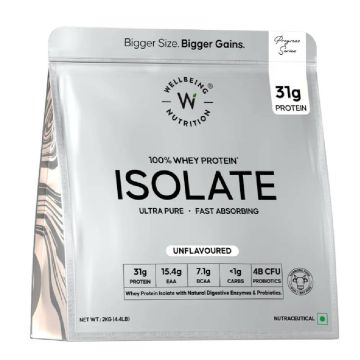 Wellbeing Nutrition 100% Whey Protein Isolate (Unflavoured) - 2kg