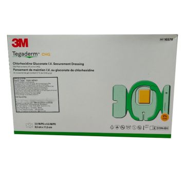 3M Tegaderm (1657R) CHG Chlorhexidine Gluconate I.V. Securement Dressing (Keyhole)(11.5cm x 8.5cm) - 1's Pack