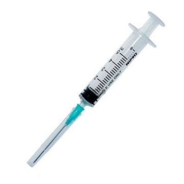 Nipro Syringe 5ml with Needle (23Gx1) - 100's Pack