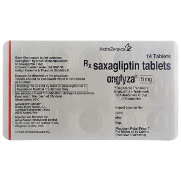 Onglyza 5 mg Tablet - Strip of 14
