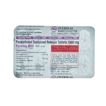 Paraday 1000 mg Tablet - Strip of 10