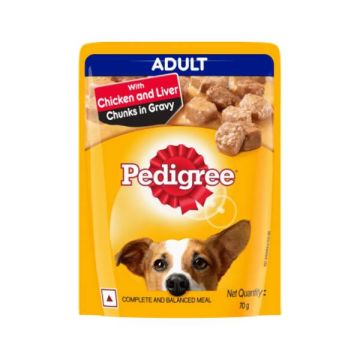 PEDIGREE ADULT GRAVY 70GM (CHICKEN, LIVE