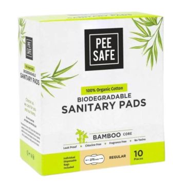 Pee Safe Biodegradable Regular Sanitary Pads – Pack of 10