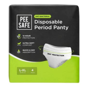 Pee Safe Disposable Period Panty (L-XL) - Pack of 4