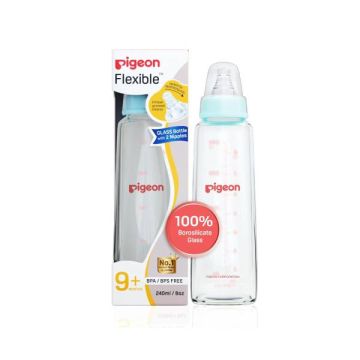 Pigeon Glass Bottle (Blue) - 240ml