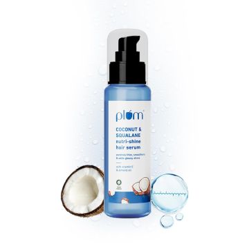 Plum Coconut & Squalane Hair Serum for Soft, Shiny Hair - 75 ml