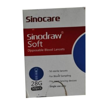 Sinocare Sinodraw Soft Blood Lancets – Pack of 50