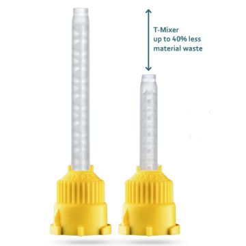 Sulzer Mixpac T-Mixer (1:1, 50ml) Yellow with Natural Element - 50's Pack