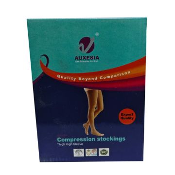 Auxesia Thigh High Compression Stockings Medium - 1 Pair