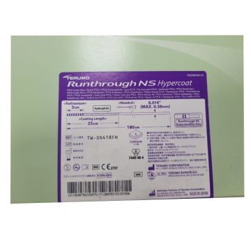 Terumo (TW-DS418FH) Runthrough NS Hypercoat Coronary Guidewire (Straight 180cm) - 1's Pack