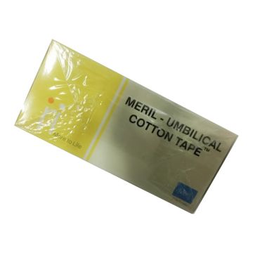 Meril (UCT76) Umbilical Cotton Tape Sterile (,76 cm x 3 mm) , - 12's Pack