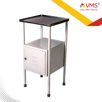 Bedside Locker with Cabinet  (Stainless Steel Top)